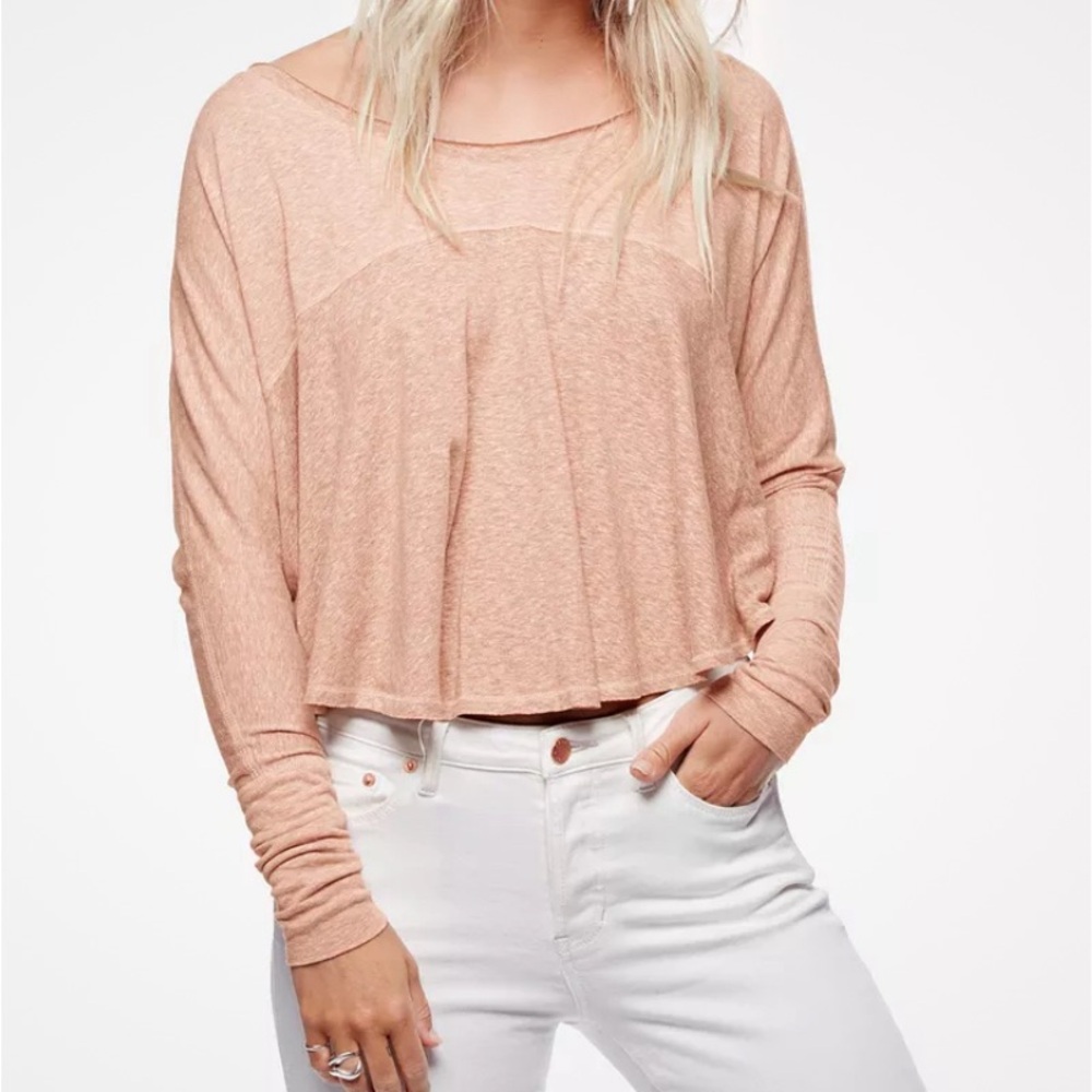 Free People Ivory cloud Nine Boxy Top Size S
